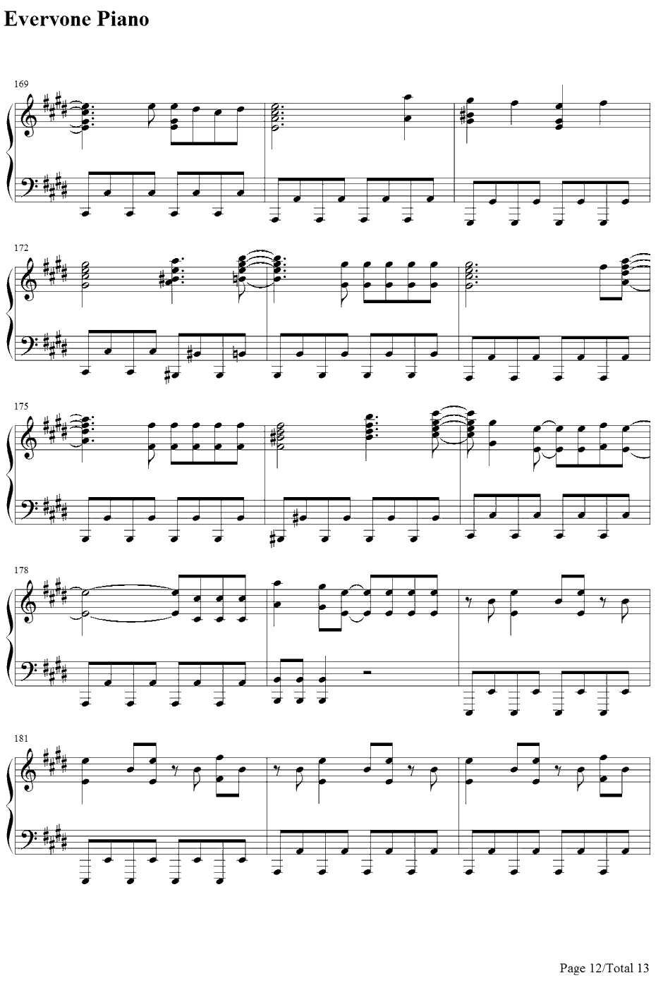 Morning Arch钢琴谱-河野マリナ-AChannelOP12