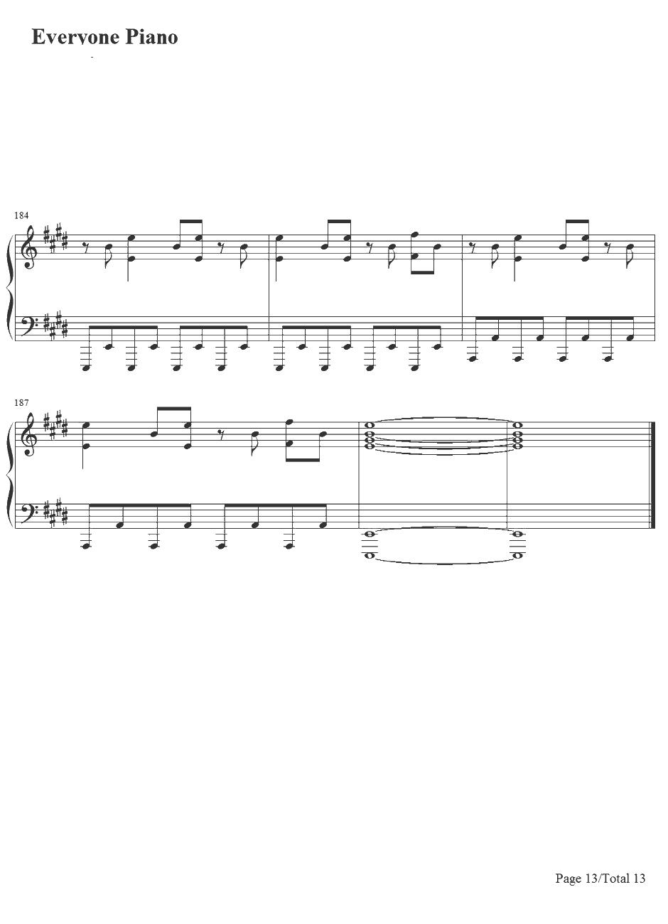 Morning Arch钢琴谱-河野マリナ-AChannelOP13