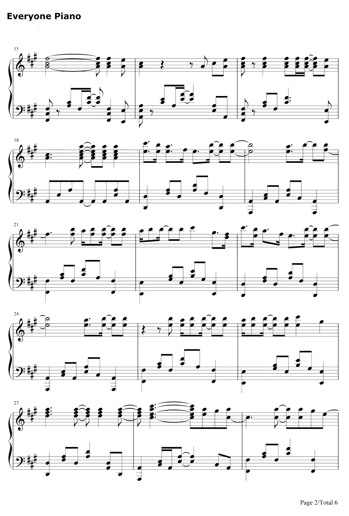 Smile钢琴谱-AvrilLavigne2