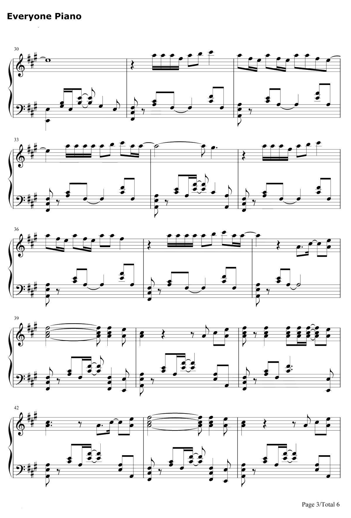 Smile钢琴谱-AvrilLavigne3