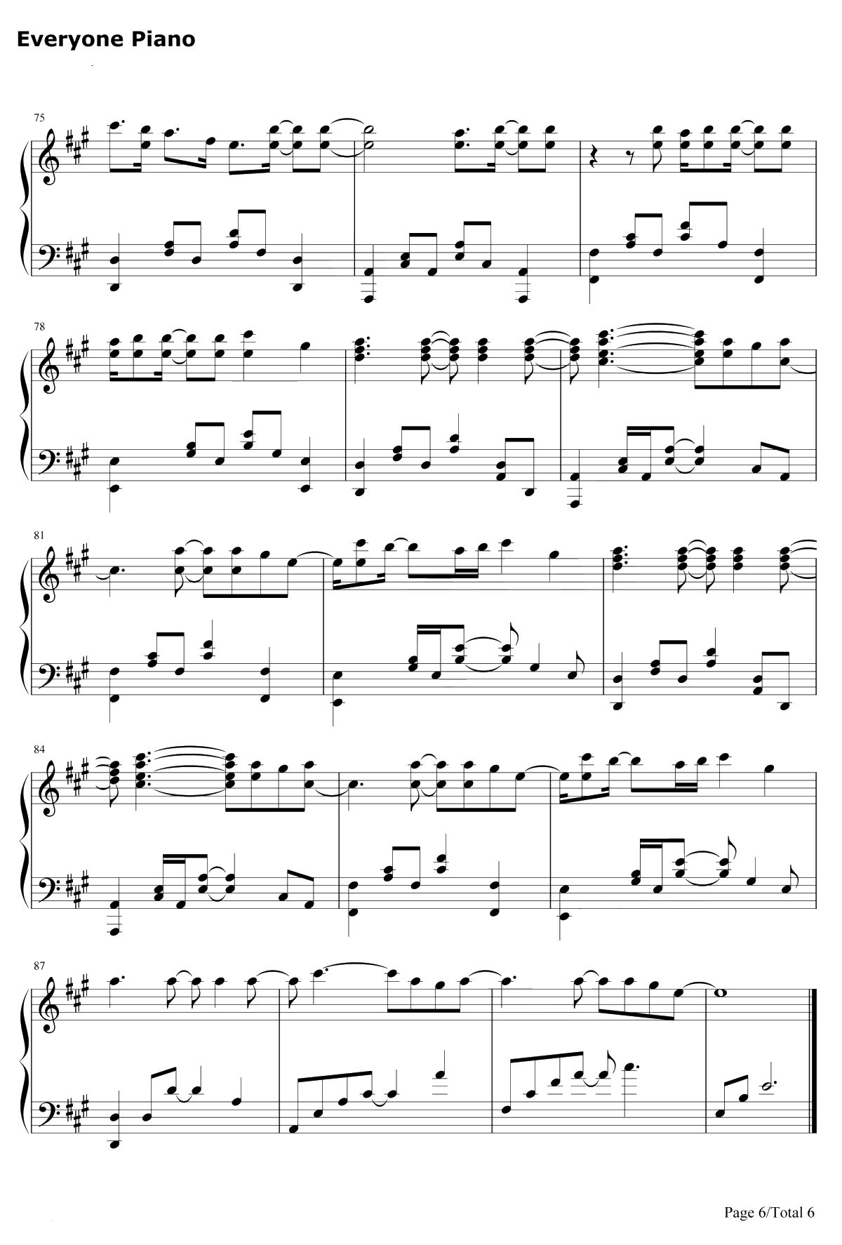 Smile钢琴谱-AvrilLavigne6