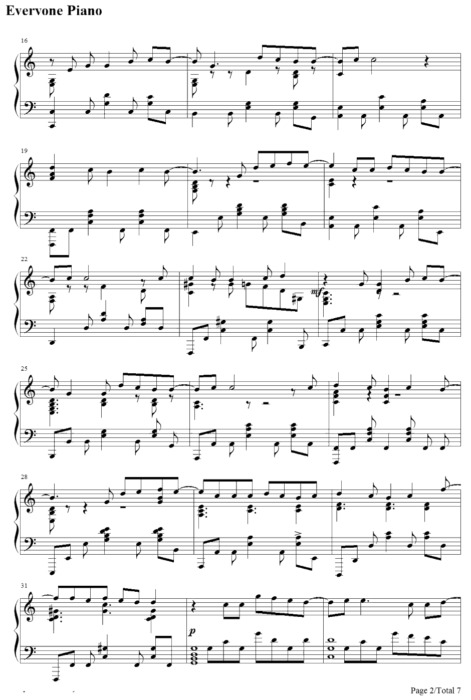 真夜中のオーケストラ钢琴谱-AquaTimez-火影忍者疾风传ED162