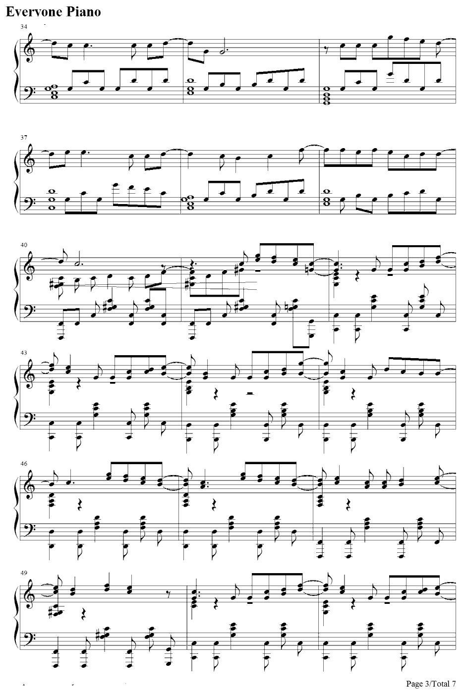 真夜中のオーケストラ钢琴谱-AquaTimez-火影忍者疾风传ED163