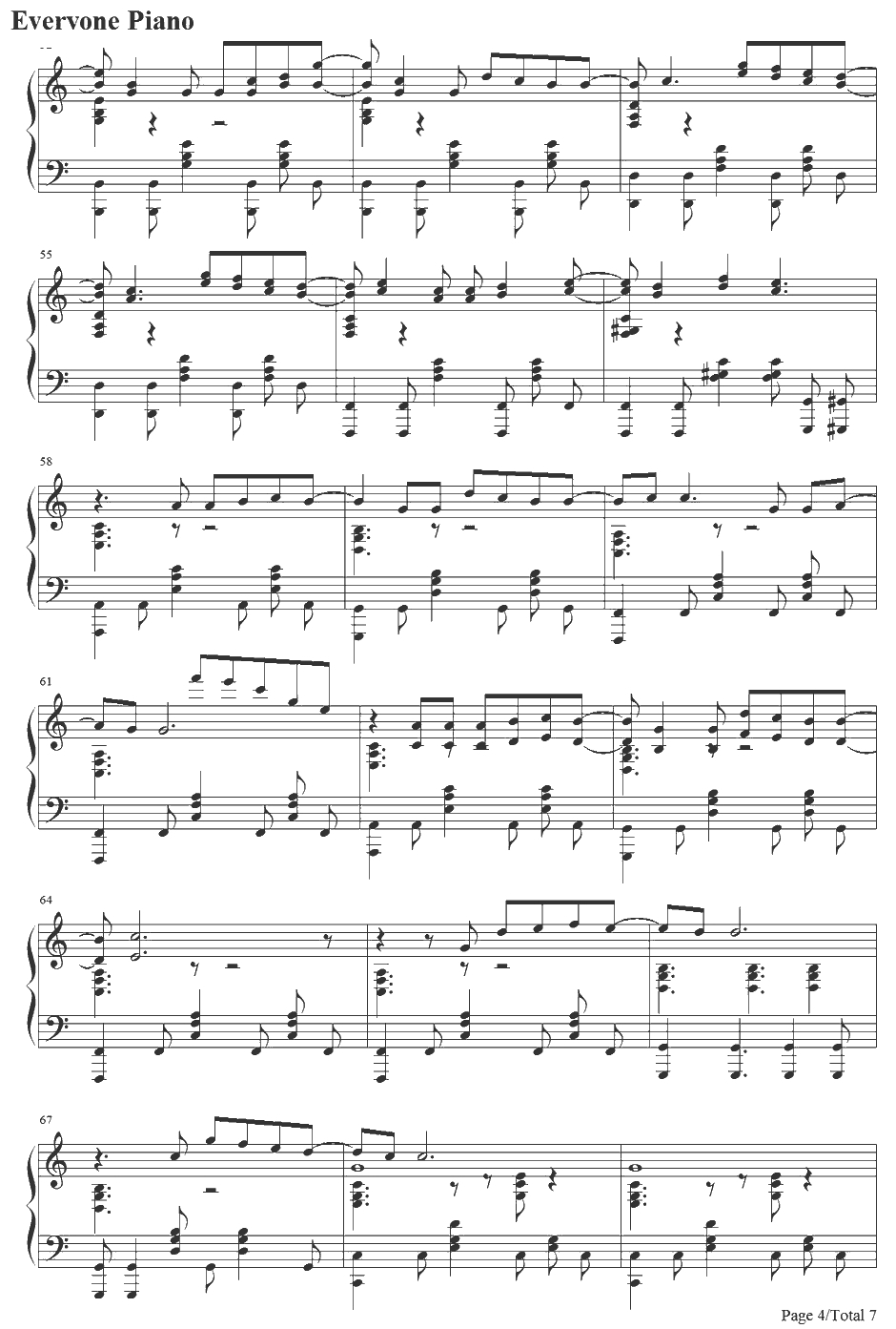 真夜中のオーケストラ钢琴谱-AquaTimez-火影忍者疾风传ED164