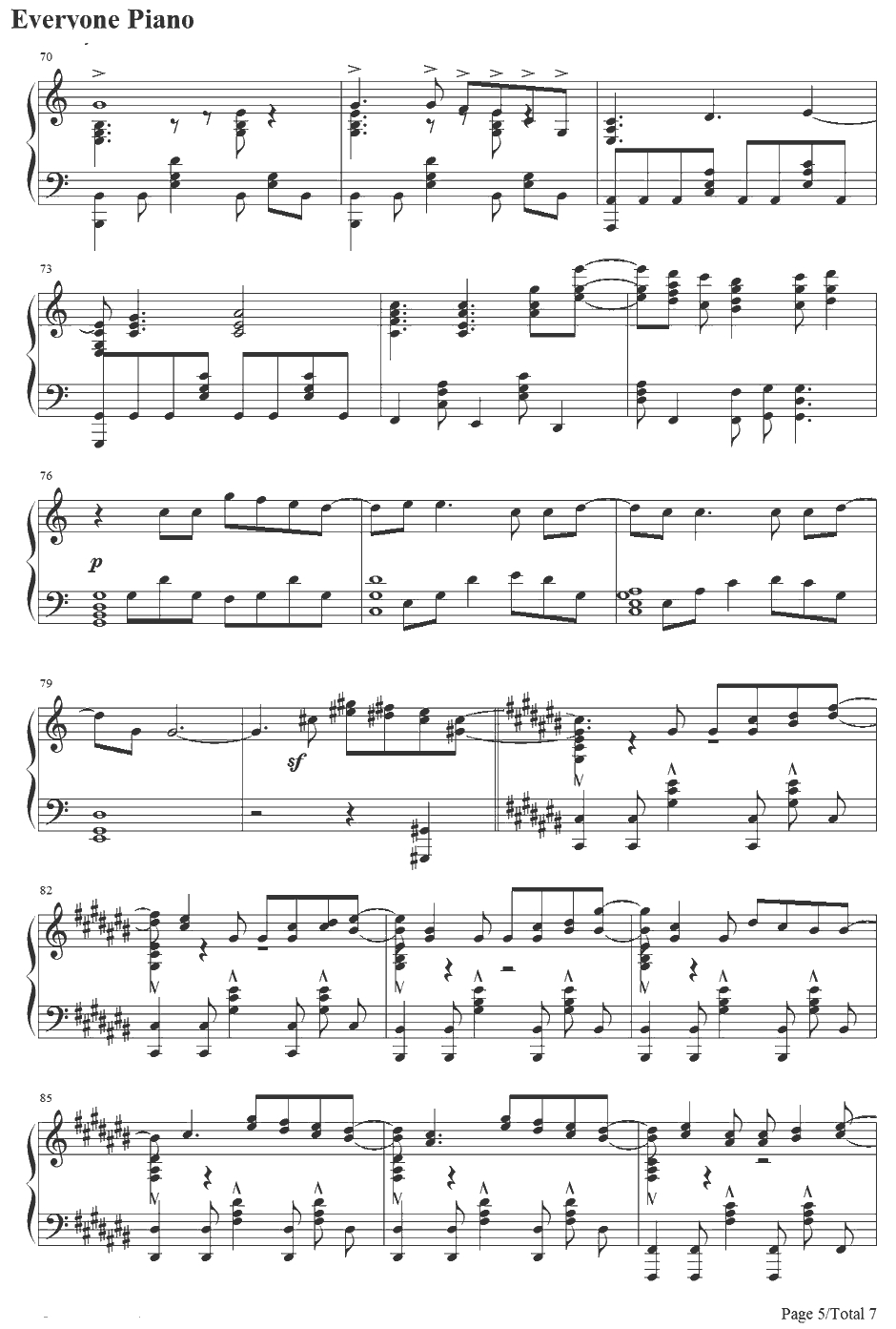 真夜中のオーケストラ钢琴谱-AquaTimez-火影忍者疾风传ED165