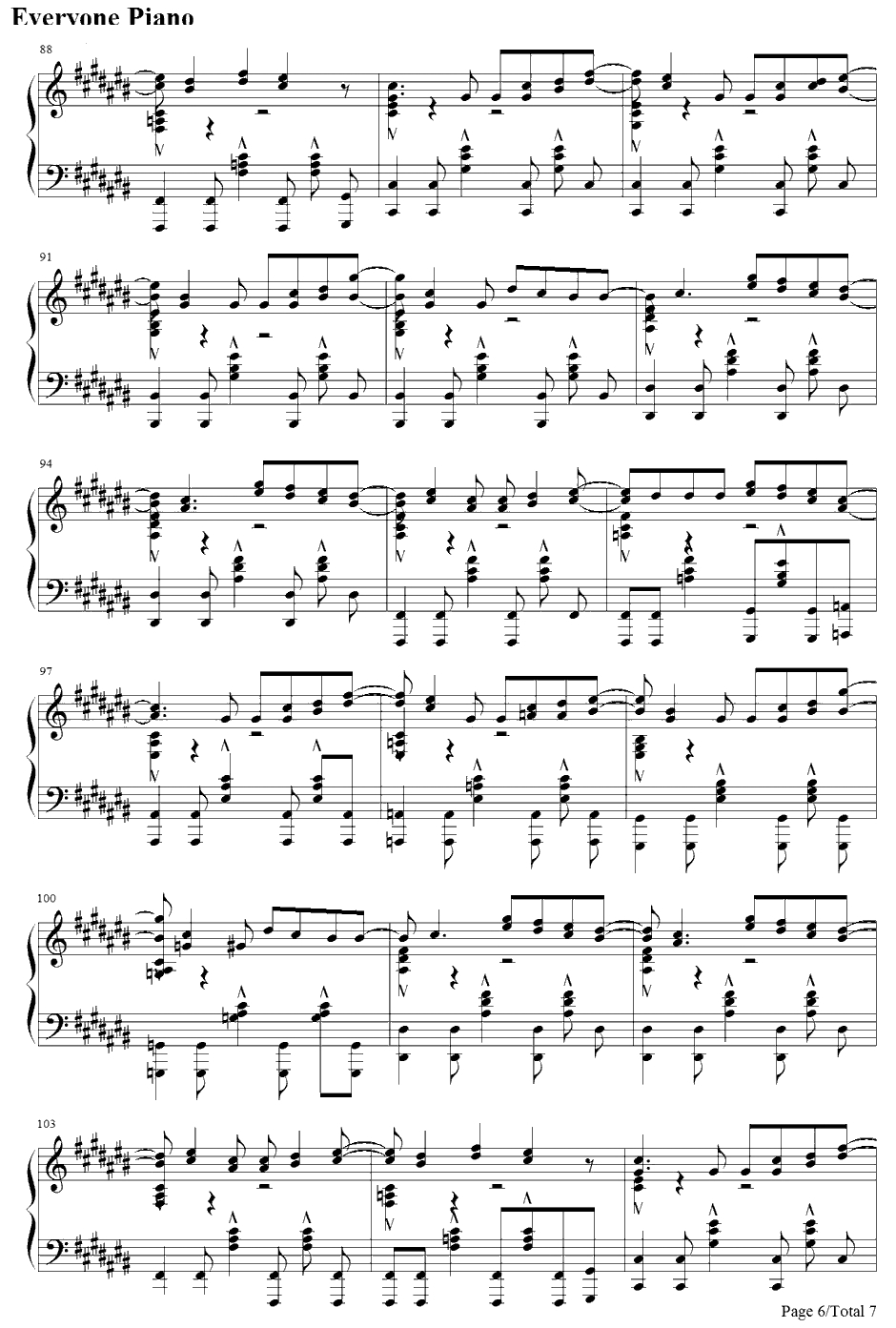 真夜中のオーケストラ钢琴谱-AquaTimez-火影忍者疾风传ED166