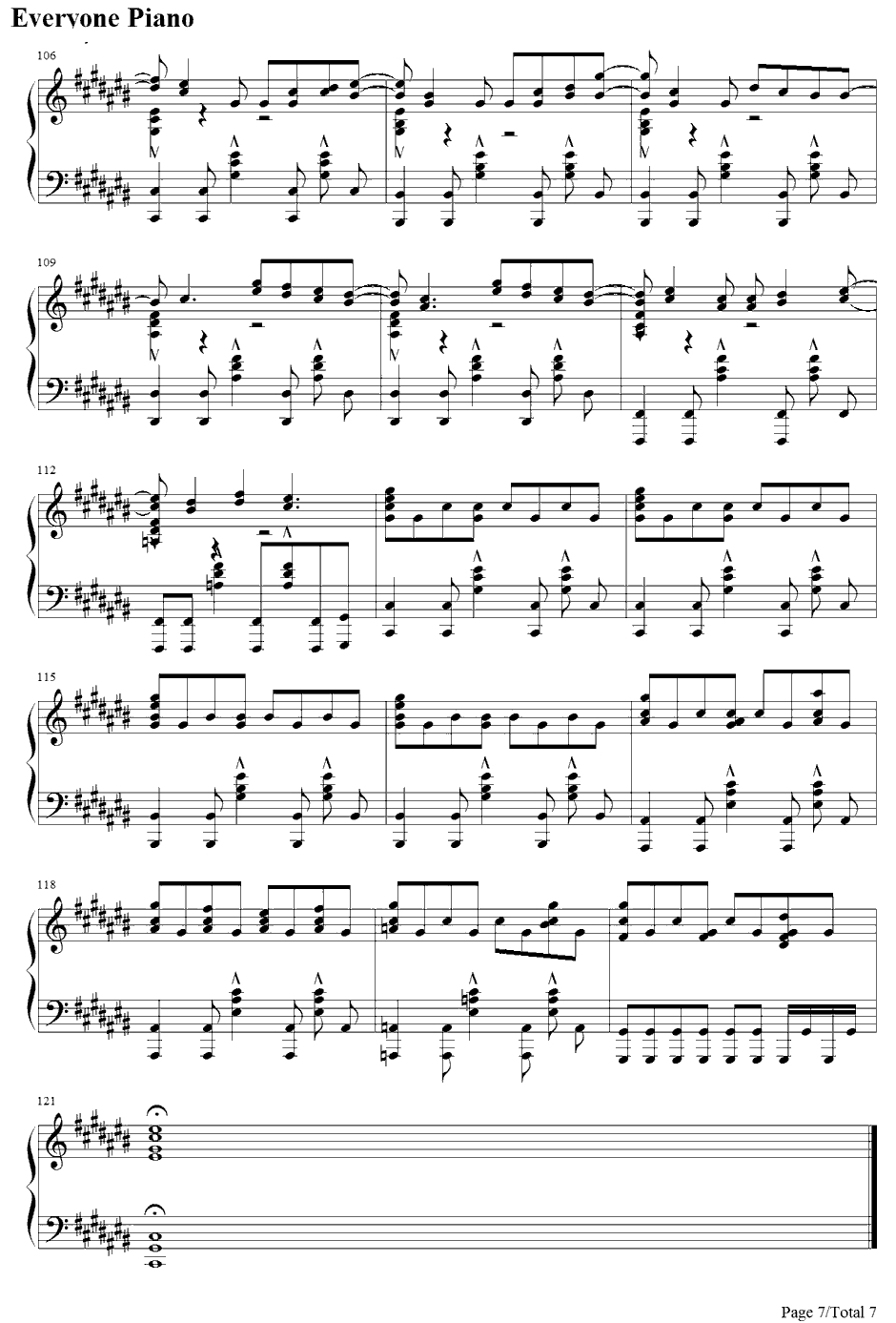 真夜中のオーケストラ钢琴谱-AquaTimez-火影忍者疾风传ED167