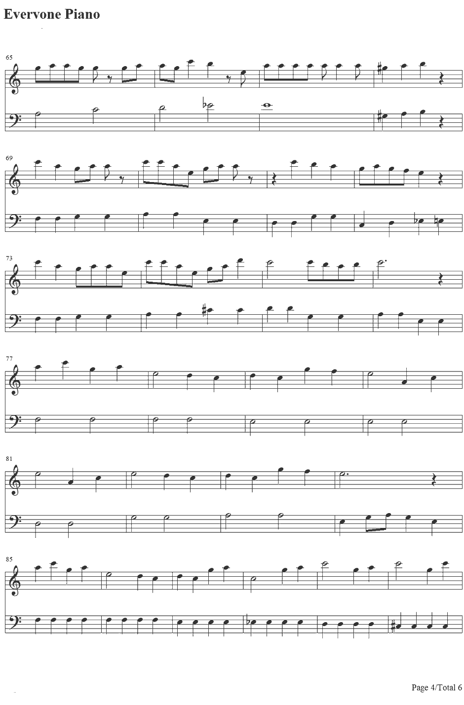 いーあるふぁんくらぶ钢琴谱-GUMI&鏡音リン4