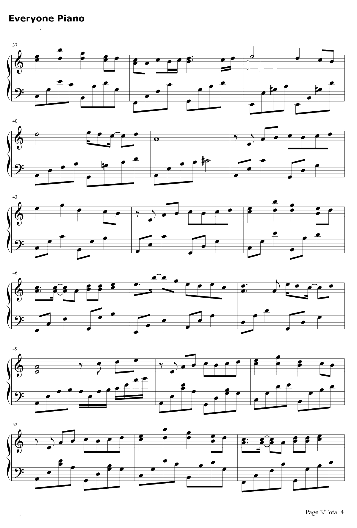 美人鱼钢琴谱-林俊杰3