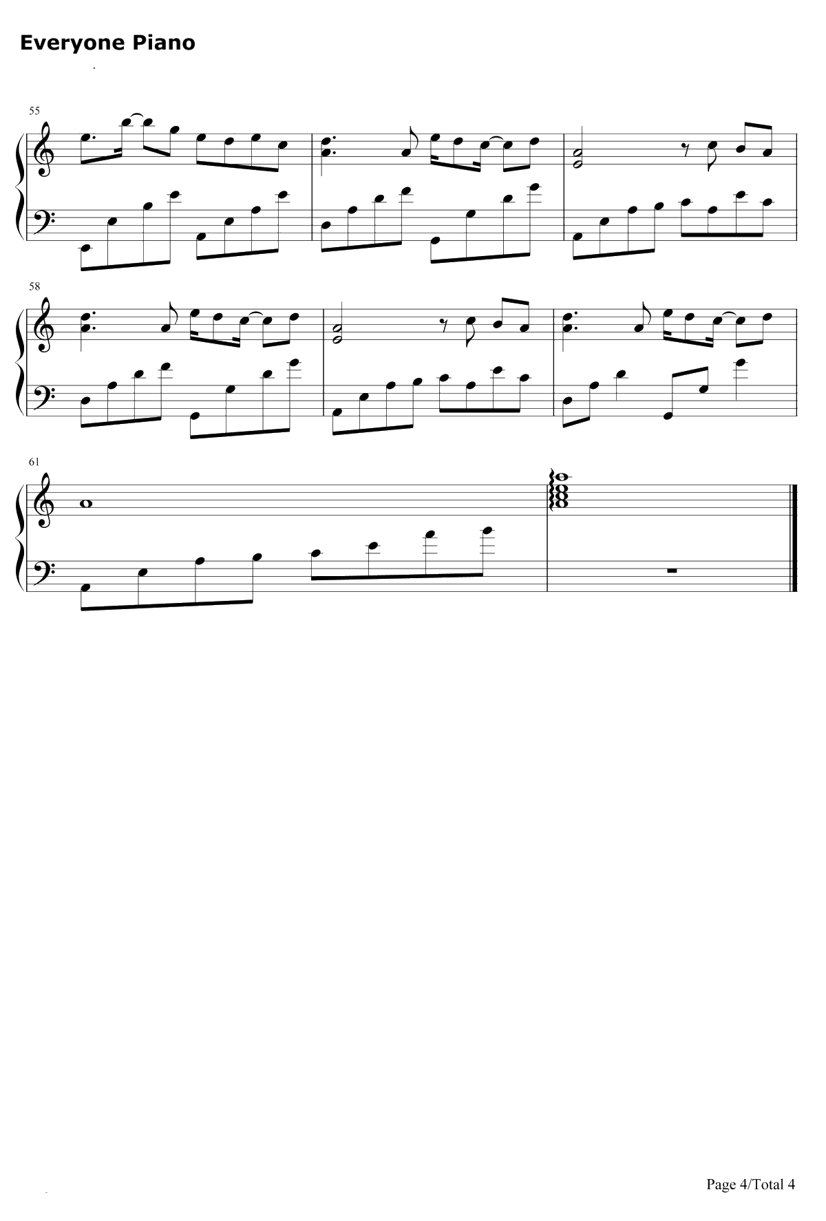 美人鱼钢琴谱-林俊杰4