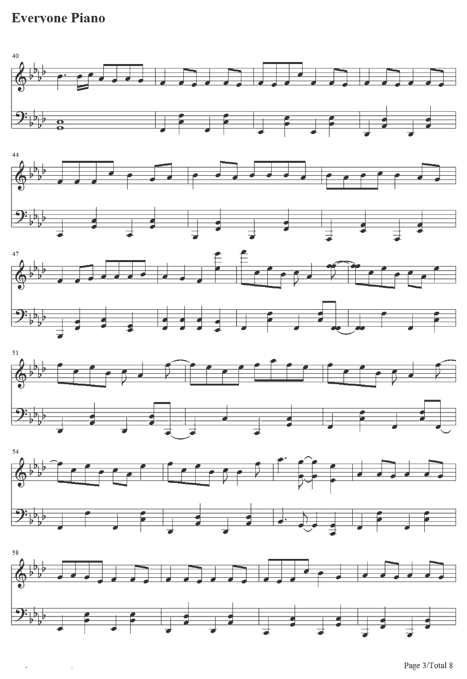 桜前线异常ナシ钢琴谱-初音ミク3