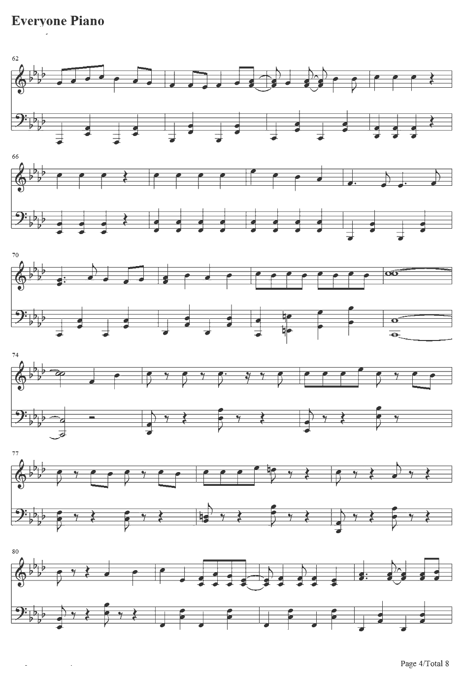 桜前线异常ナシ钢琴谱-初音ミク4