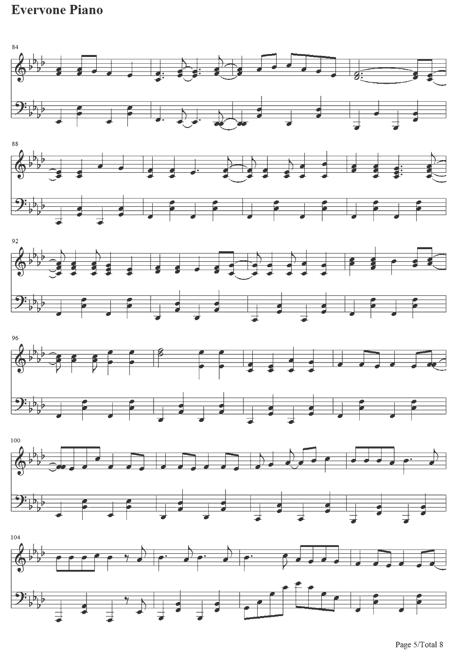 桜前线异常ナシ钢琴谱-初音ミク5