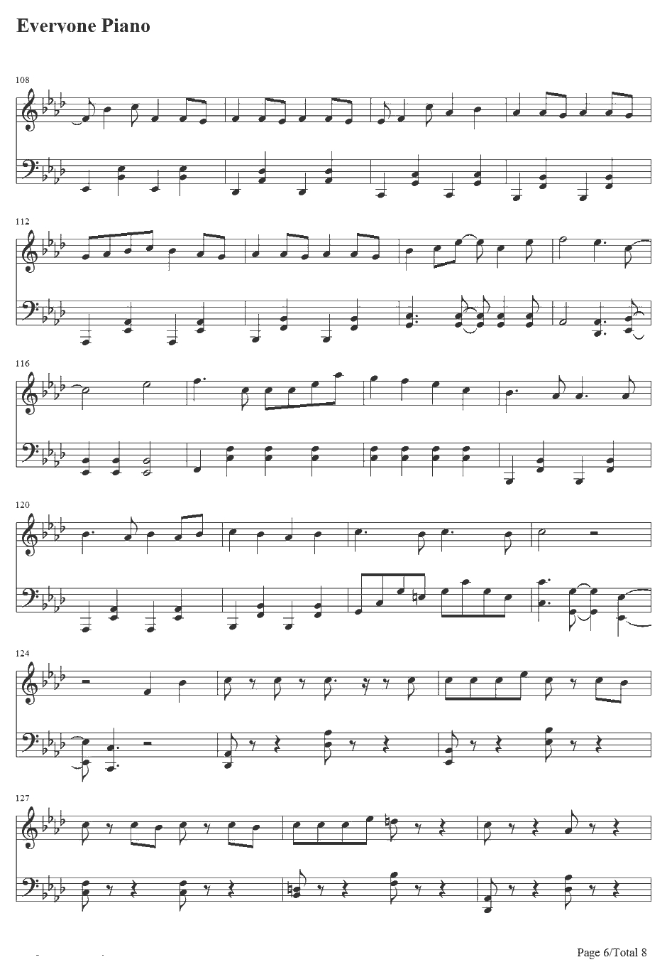 桜前线异常ナシ钢琴谱-初音ミク6