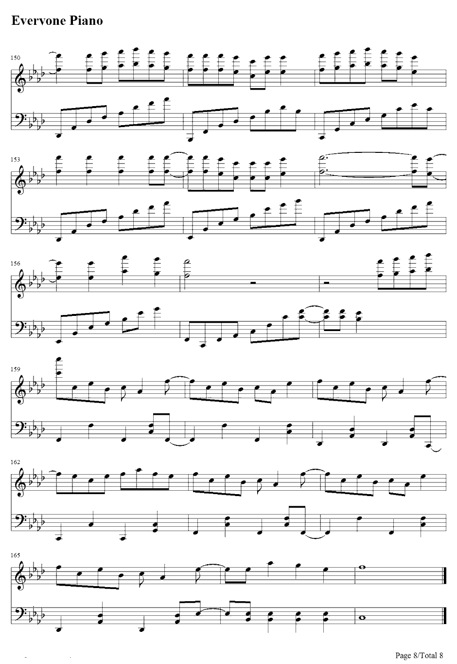 桜前线异常ナシ钢琴谱-初音ミク8