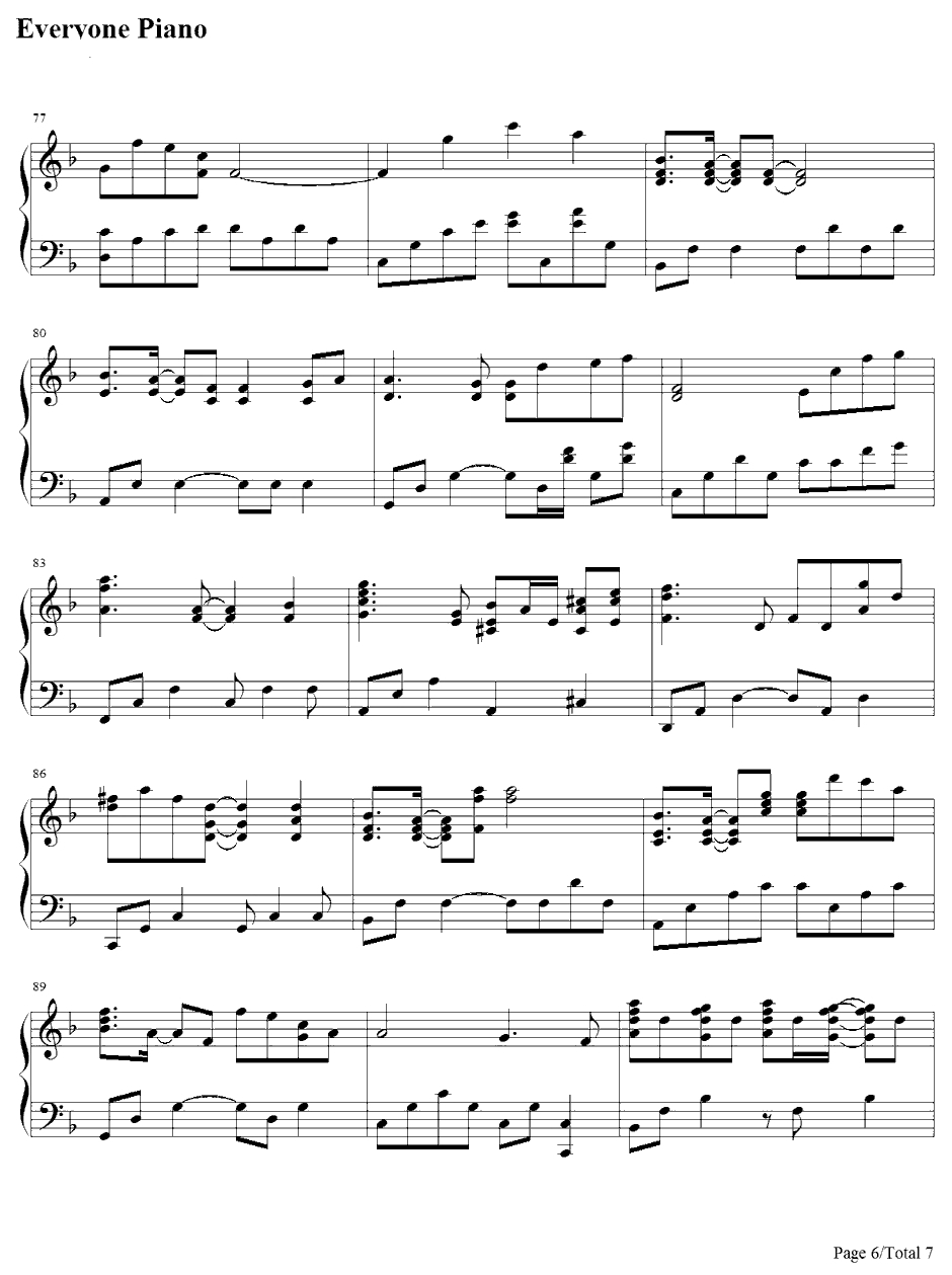 さよならのかわりに钢琴谱-つぐみ寮寮生会合唱団-青空下的约定ED6