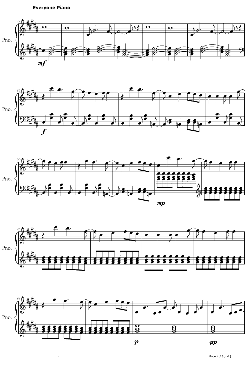 Ordinary Love钢琴谱-U2-U2-曼德拉：漫长自由路OST4