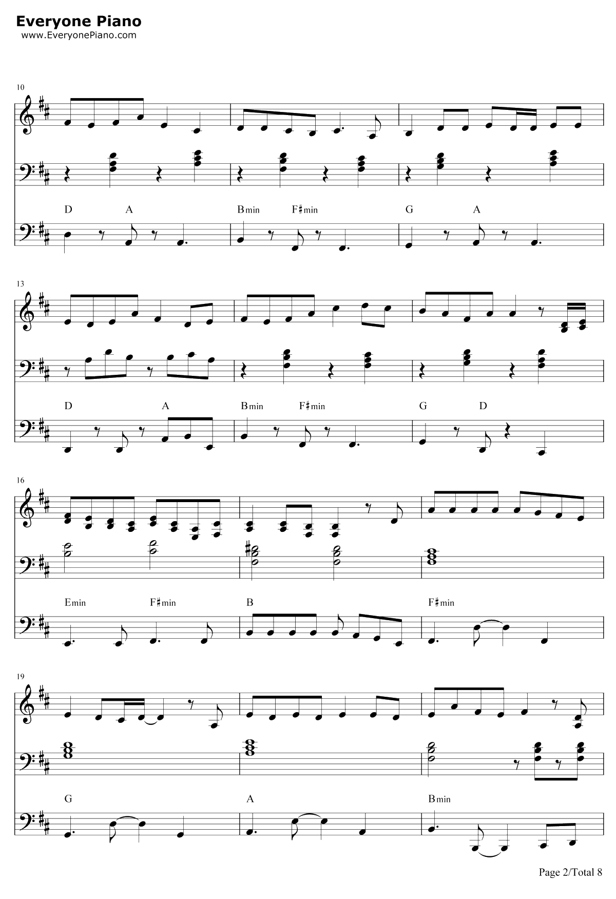 深海少女钢琴谱-初音ミク初音未来2