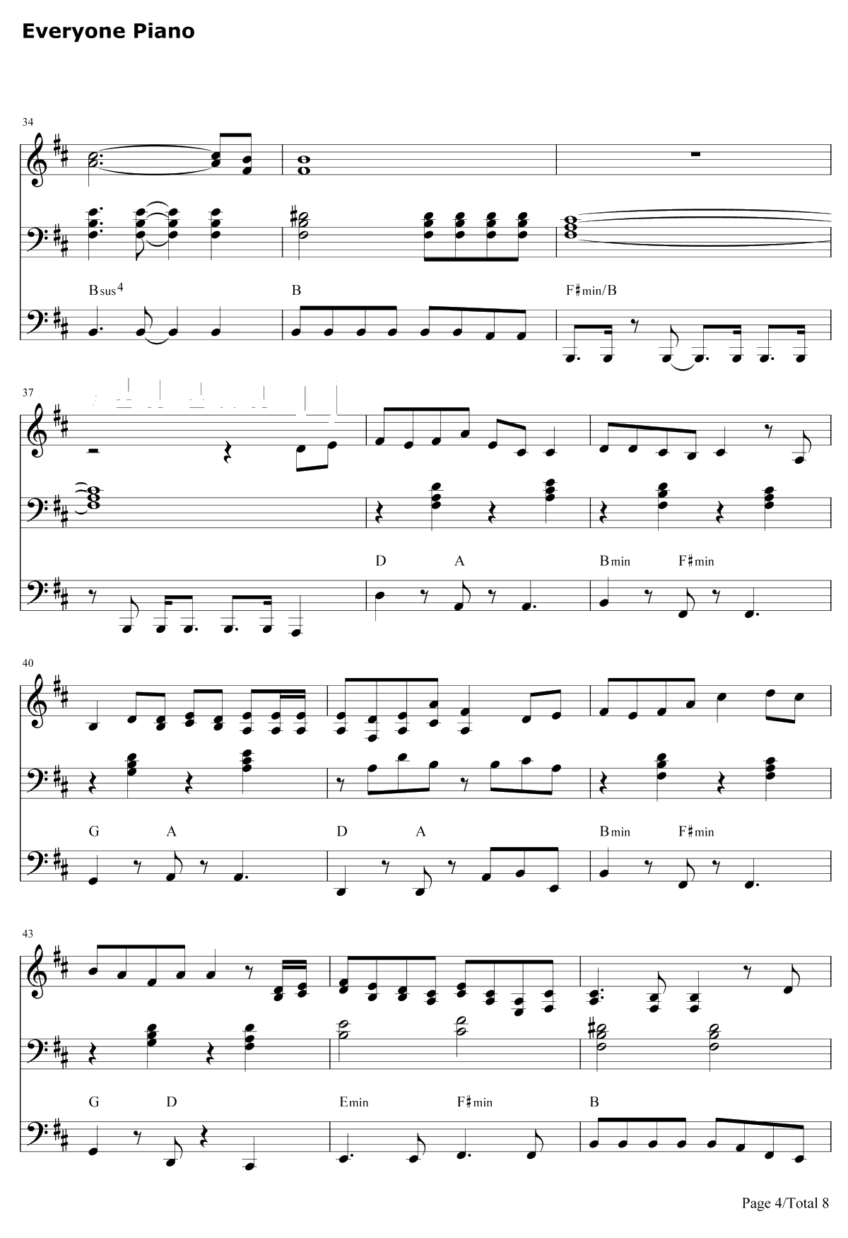 深海少女钢琴谱-初音ミク初音未来4