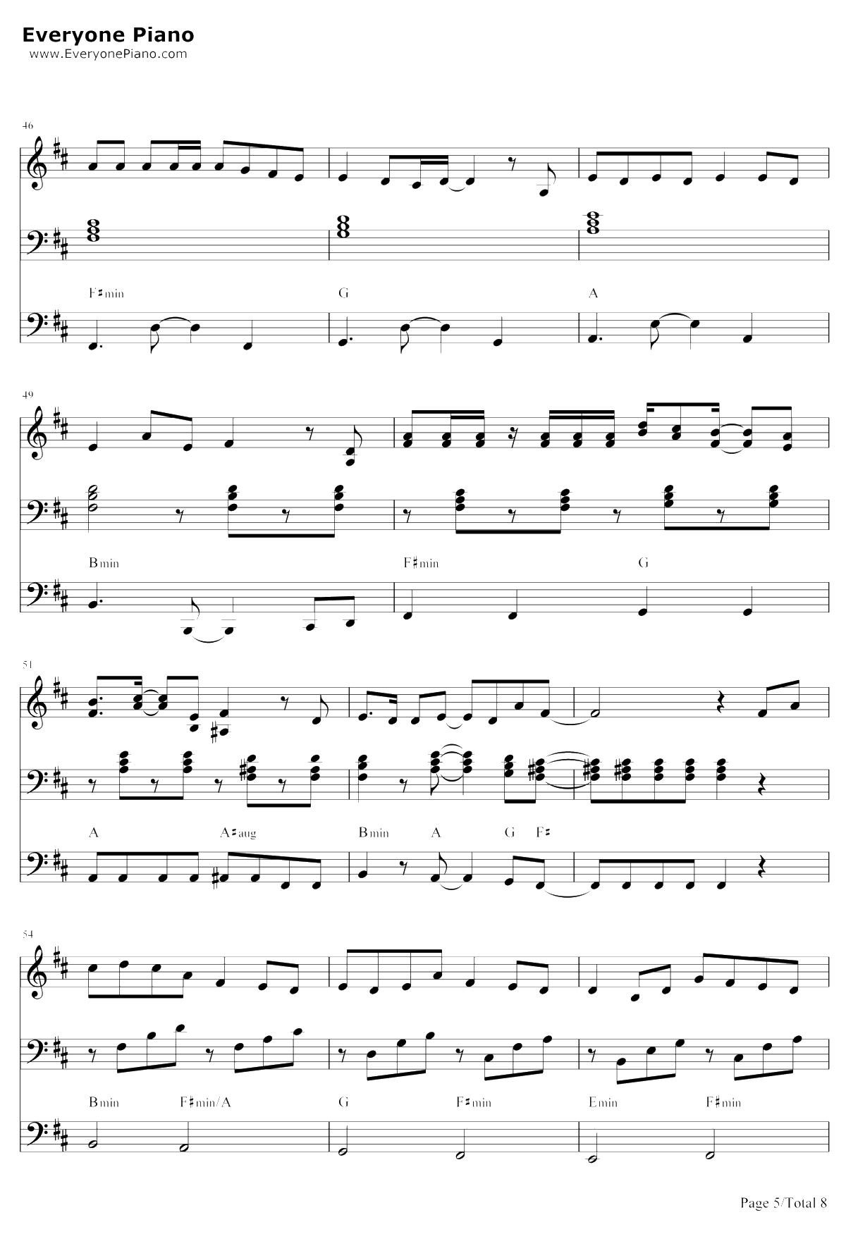 深海少女钢琴谱-初音ミク初音未来5