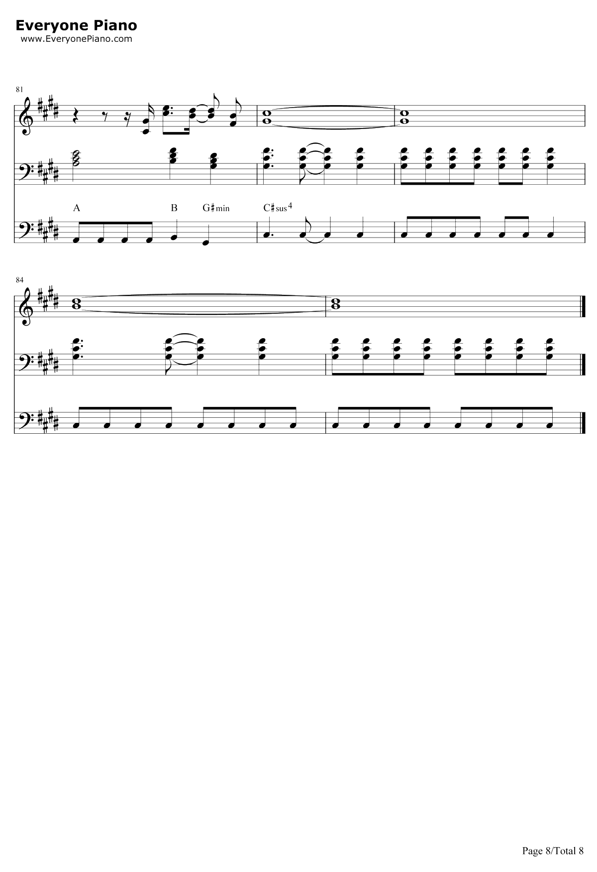 深海少女钢琴谱-初音ミク初音未来8