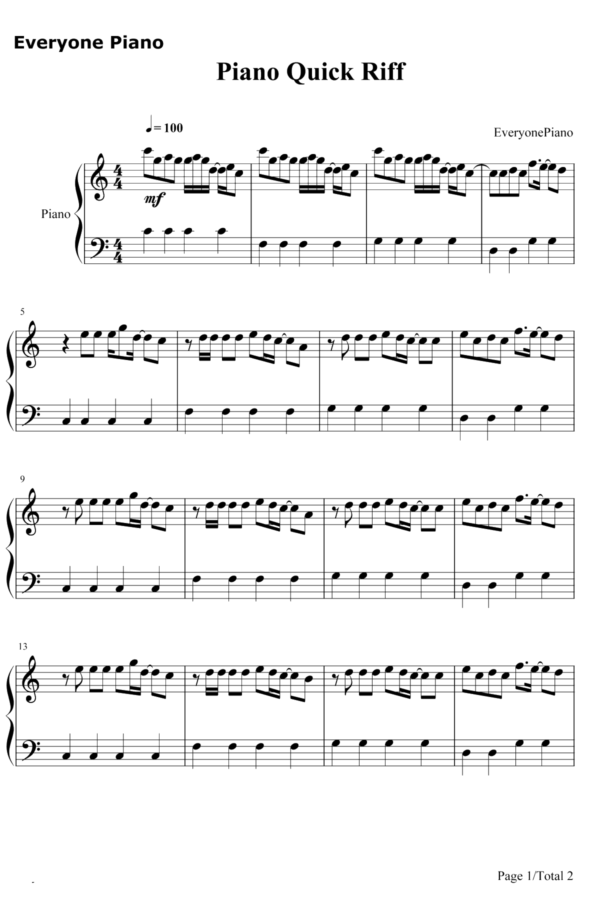 On Top of the World钢琴谱-ImagineDragons1