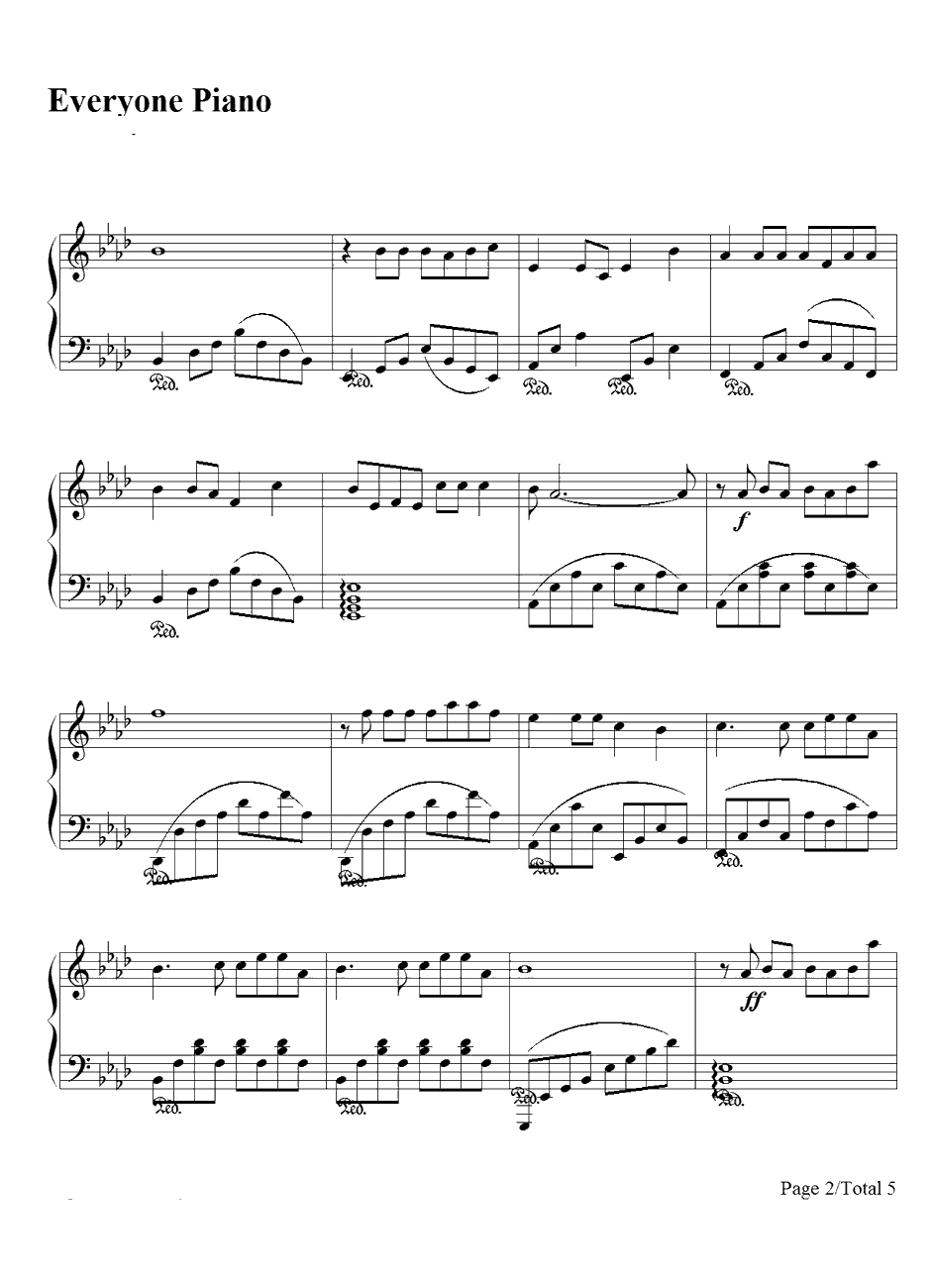 给你们钢琴谱-张宇2