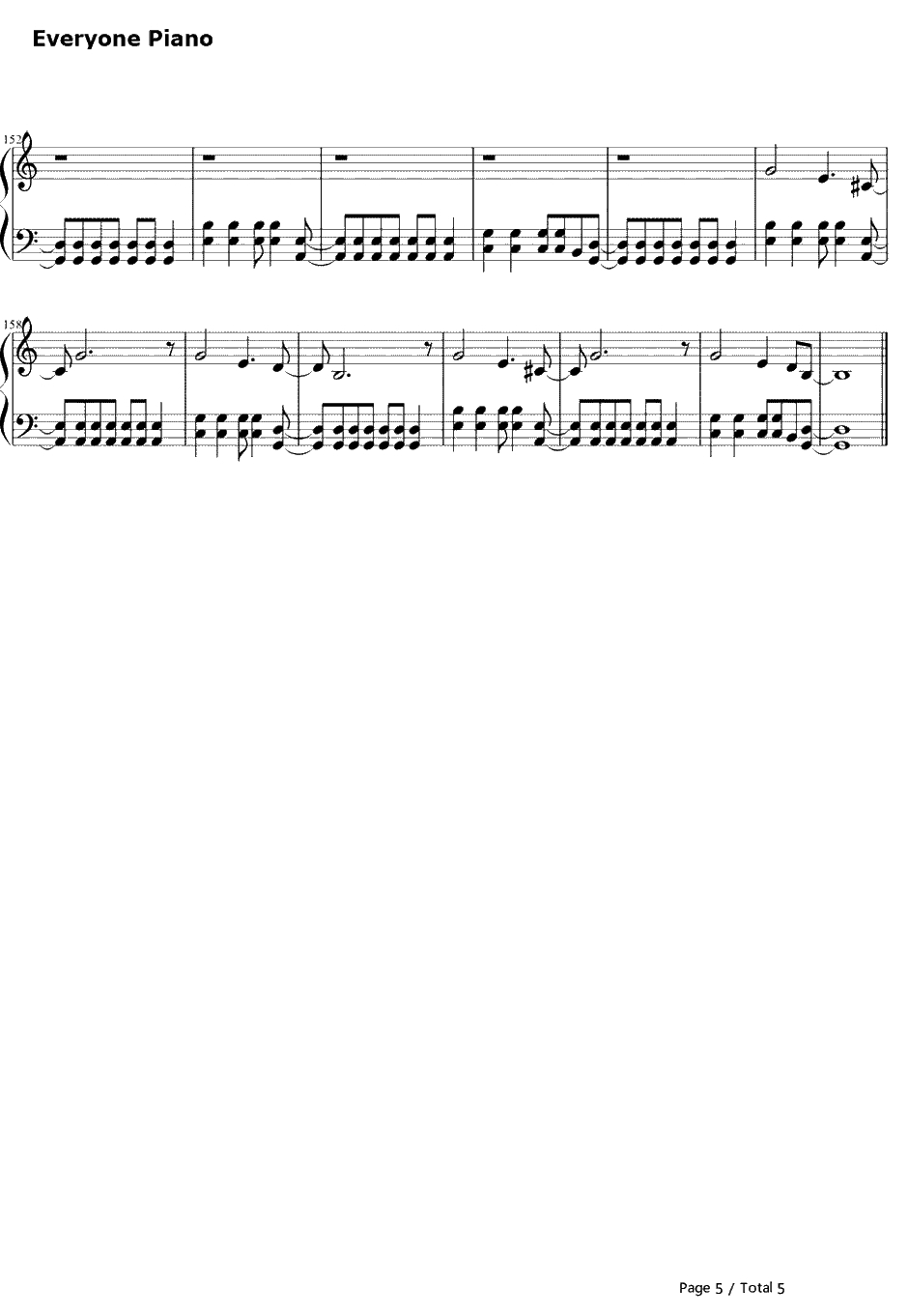 ゆるふわ樹海ガール钢琴谱-初音ミク5