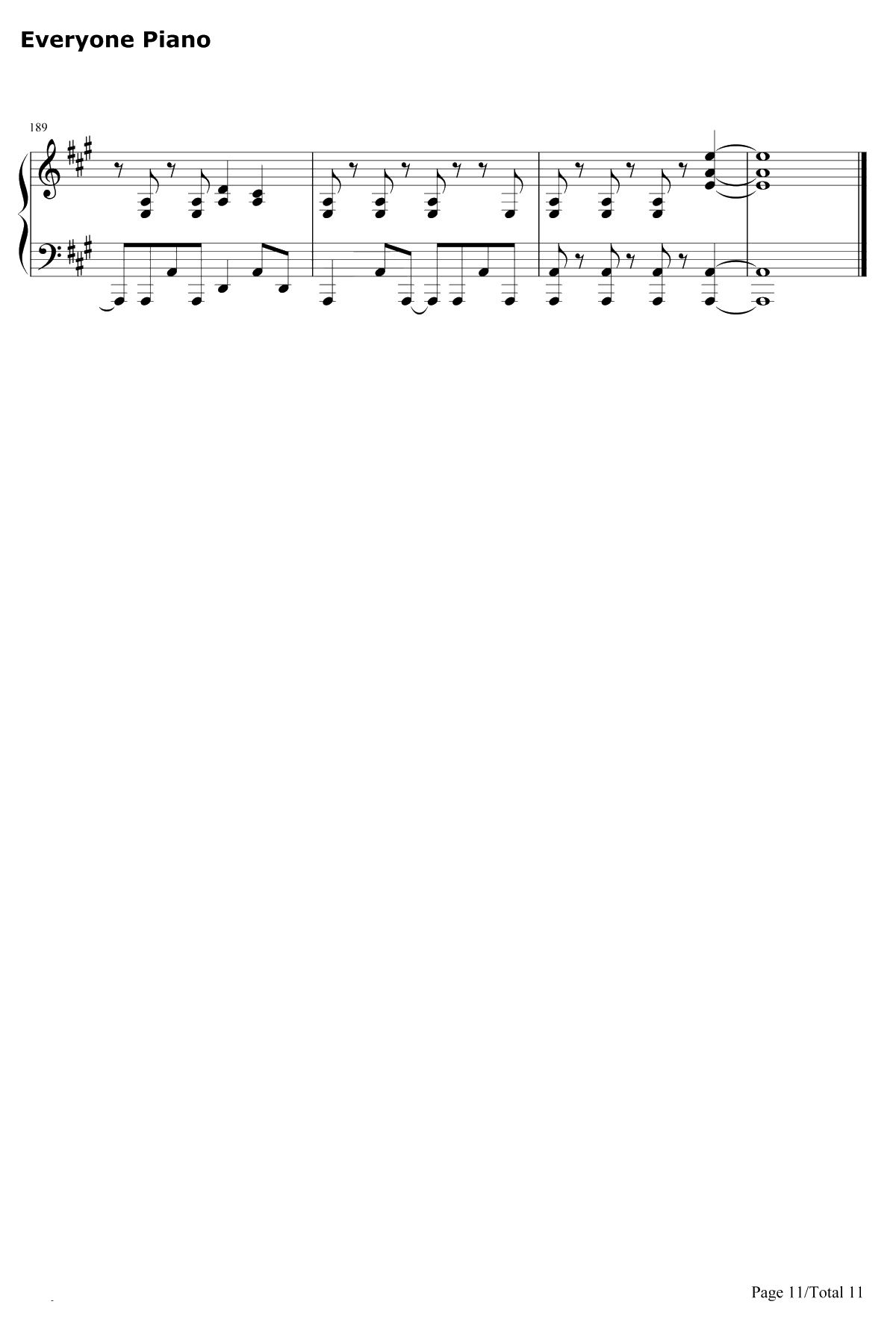 U&I钢琴谱-平泽唯-けいおん！OST-轻音少女OST11