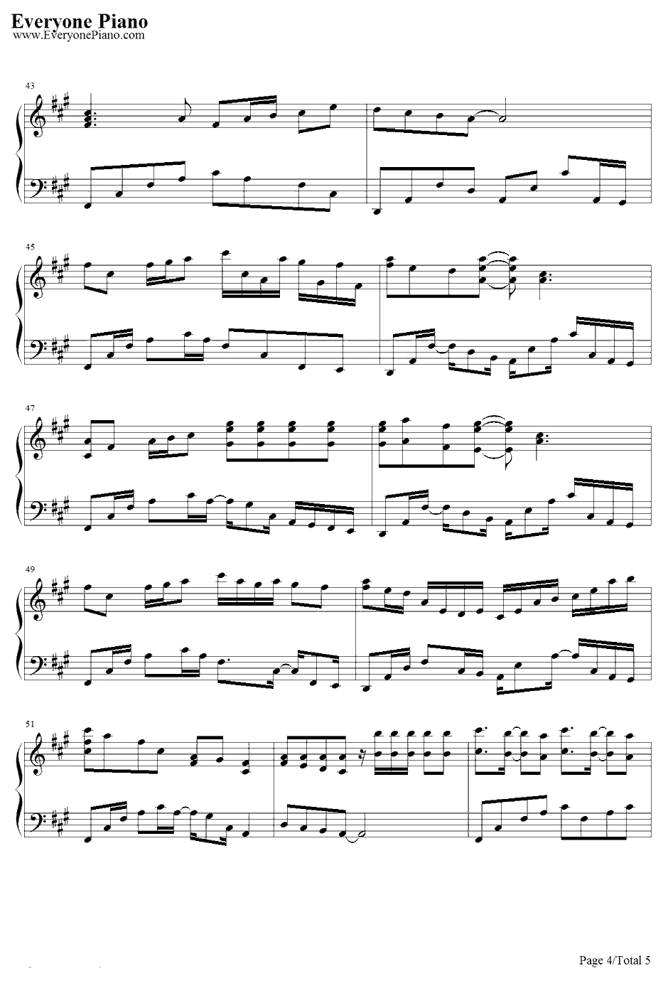 Airp lanes钢琴谱-B.o.B.feat.HayleyWilliams4