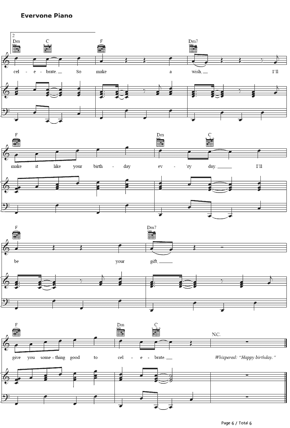 Birthday钢琴谱-KatyPerry6