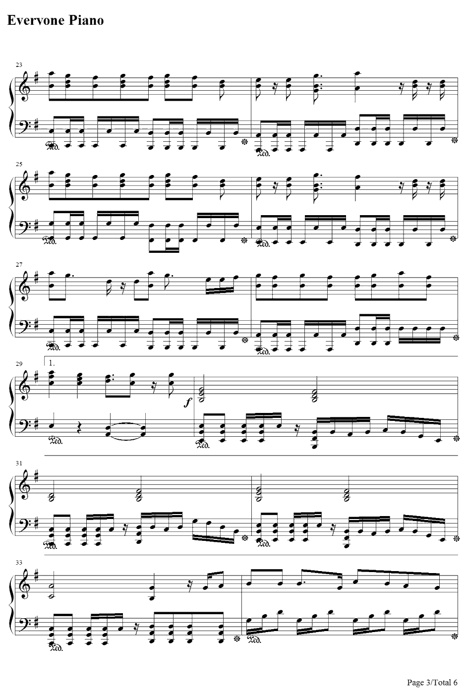 現状ディストラクション钢琴谱-SPYAIR-银魂剧场版完结篇：永远的万事屋主题曲3