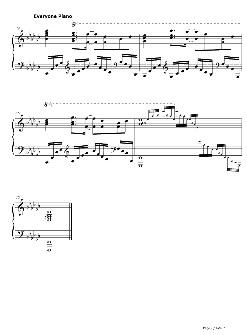 约束の绊钢琴谱-妖梦讨伐队(栗山未来(CV.种田梨沙)、名瀬美月(CV.茅原実里)、新堂爱(CV.山冈ゆり))-境界的彼方插曲7