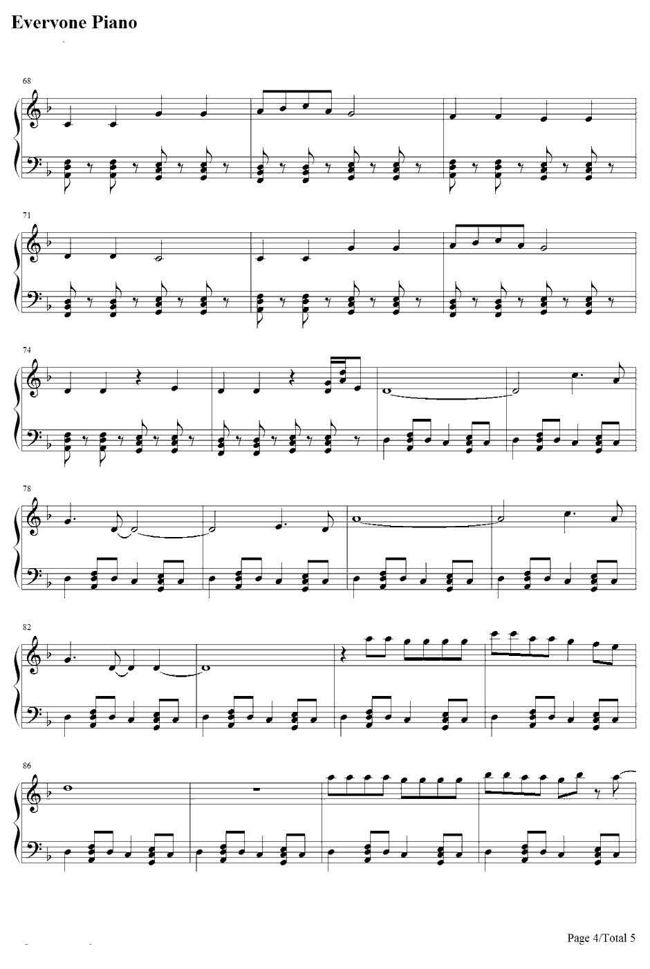 Some body That I Used to Know钢琴谱-Gotye&Kimbra4