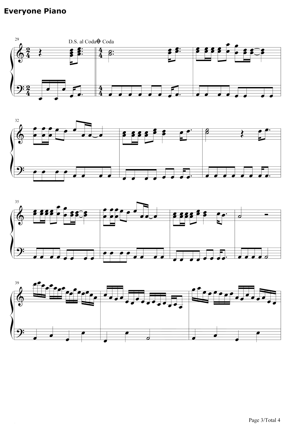 大地钢琴谱-Beyond乐队3