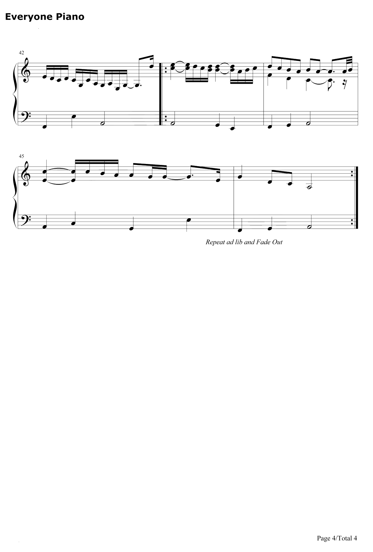 大地钢琴谱-Beyond乐队4