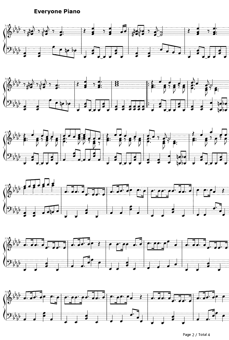 お断りします钢琴谱-初音ミク2