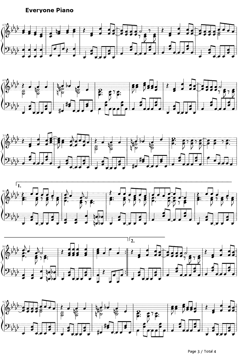 お断りします钢琴谱-初音ミク3