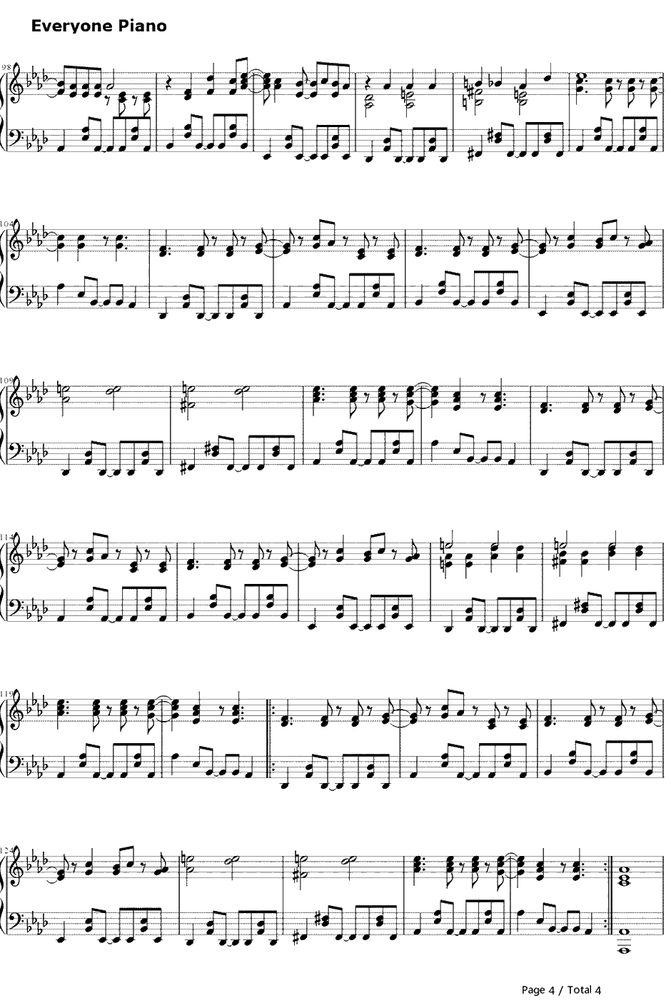 お断りします钢琴谱-初音ミク4