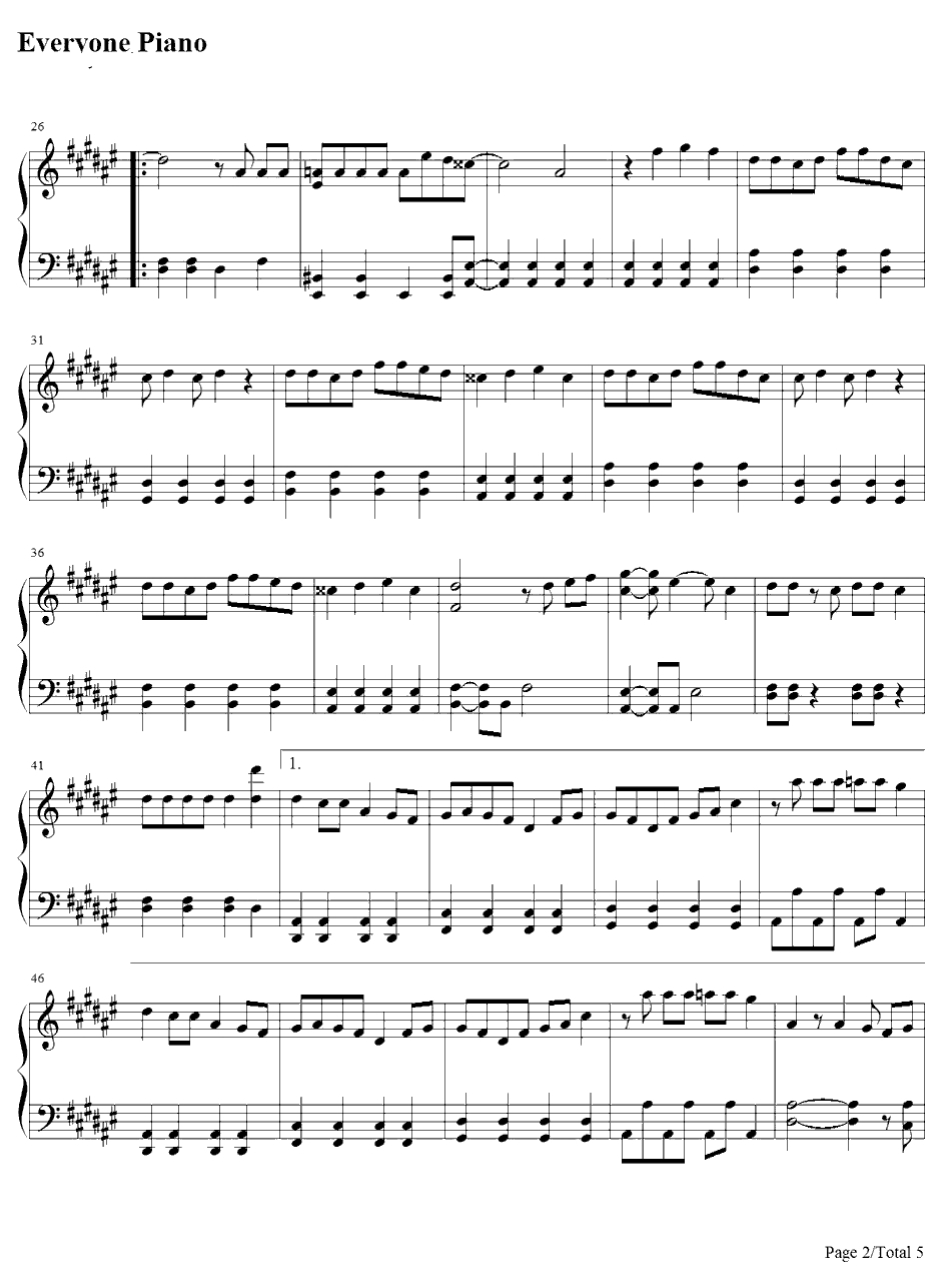 キングオブ男!钢琴谱-関ジャニ∞-「土竜の唄潜入捜査官REIJI」主题曲2