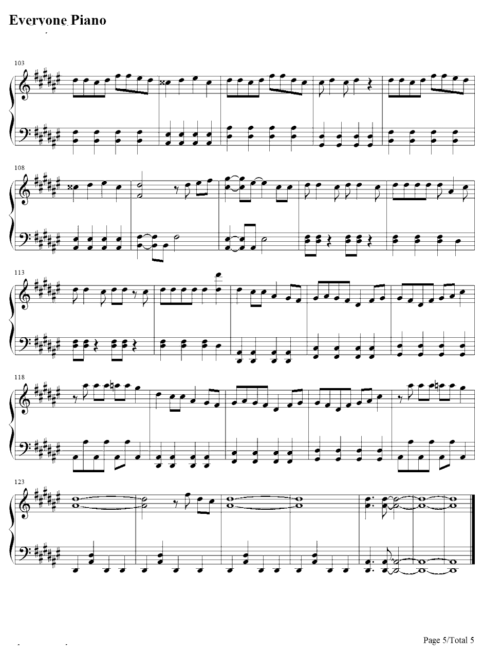 キングオブ男!钢琴谱-関ジャニ∞-「土竜の唄潜入捜査官REIJI」主题曲5