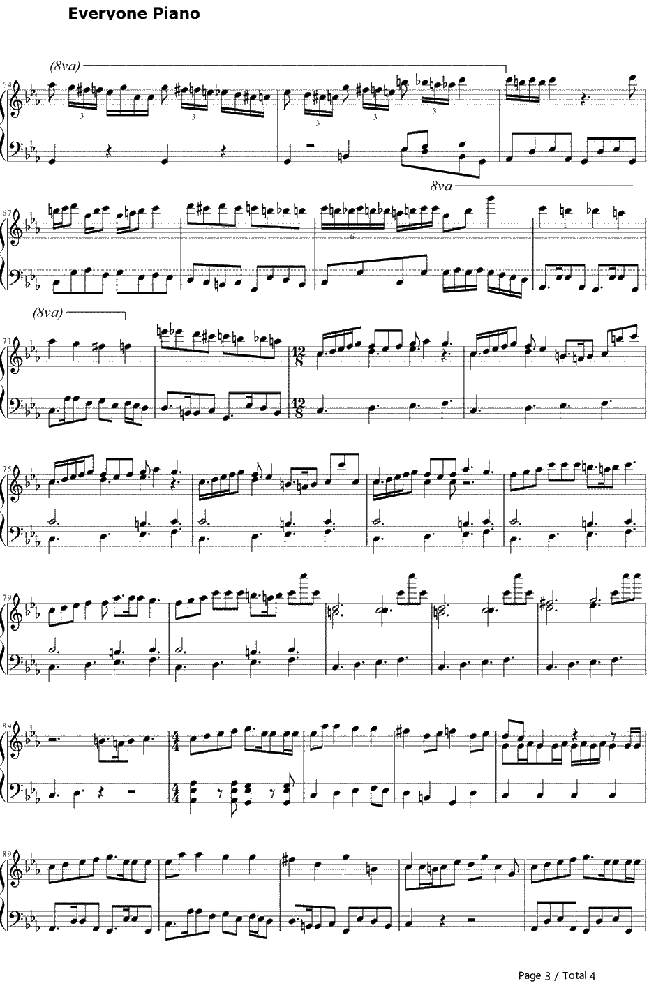 Mrs.Pumpkinの滑稽な夢钢琴谱-初音ミク3