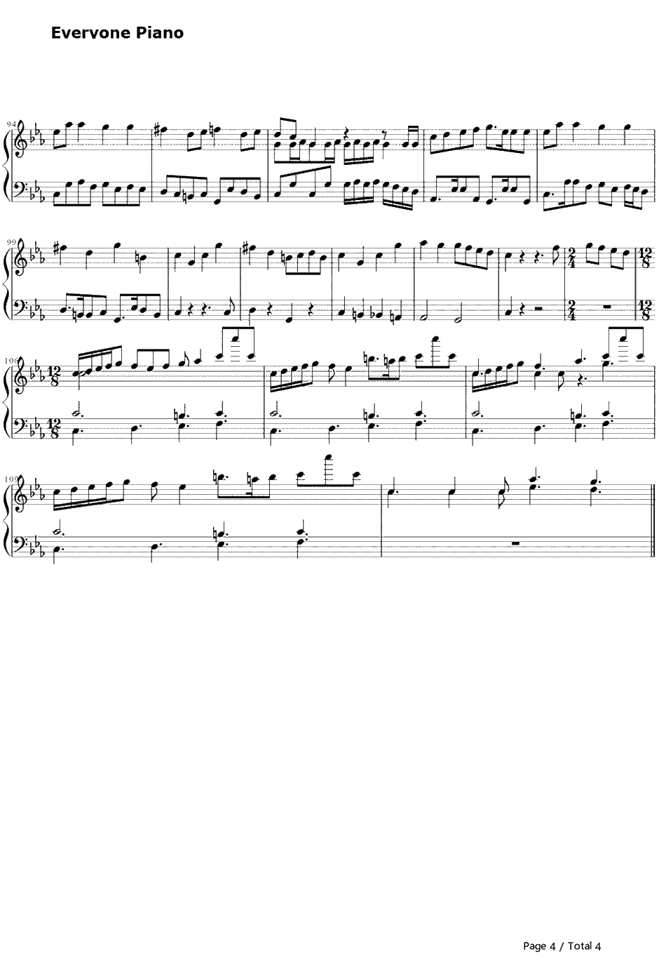 Mrs.Pumpkinの滑稽な夢钢琴谱-初音ミク4