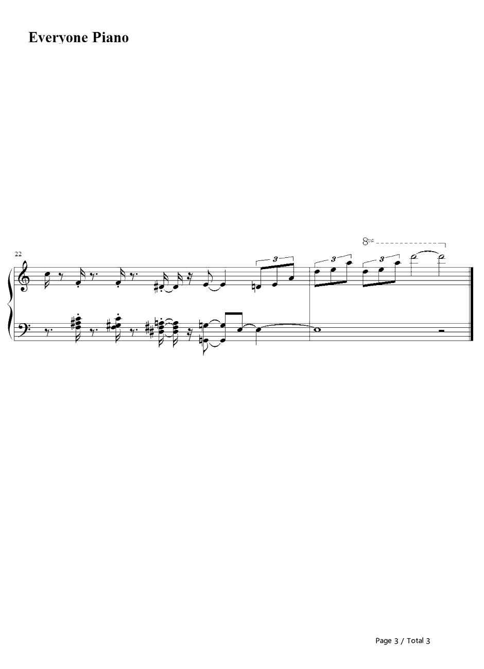 Fly Me to the Moon钢琴谱-BartHoward3