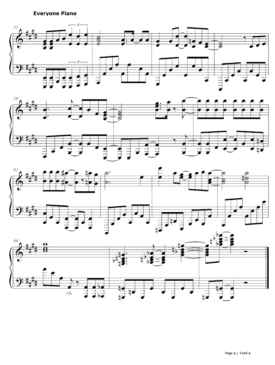 VOICE钢琴谱-ZAQ-中二病也要谈恋爱！恋OP4