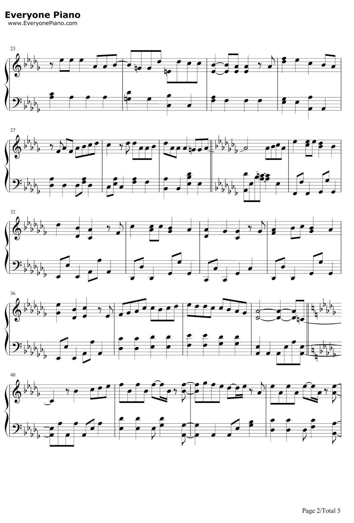 Bit ters weet钢琴谱-嵐-失恋巧克力职人主题曲2