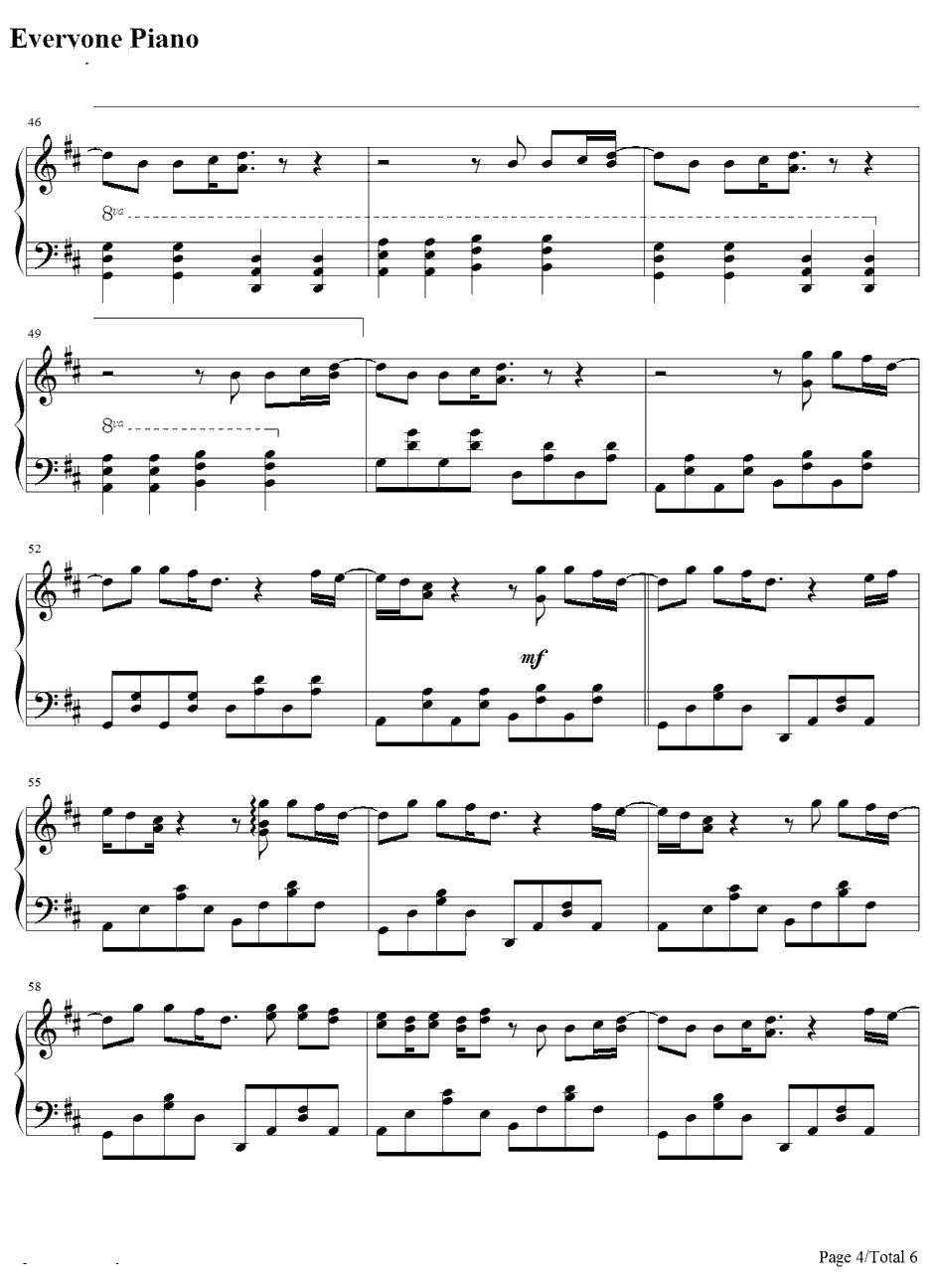 Alej an dro钢琴谱-LadyGaGa4