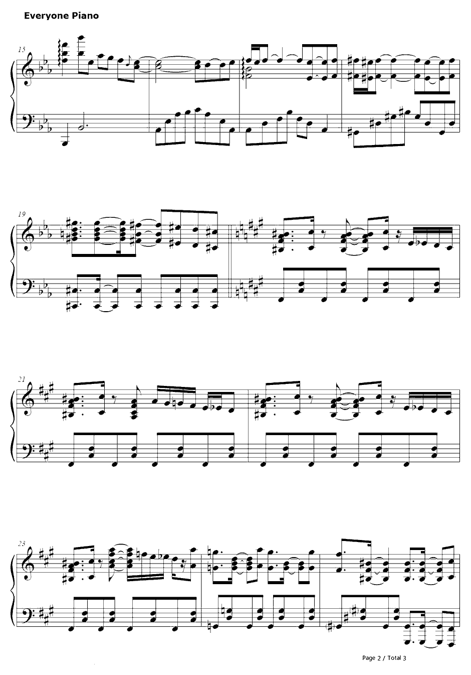 谁より好きなのに钢琴谱-くすまさんしまい-PUPAED2