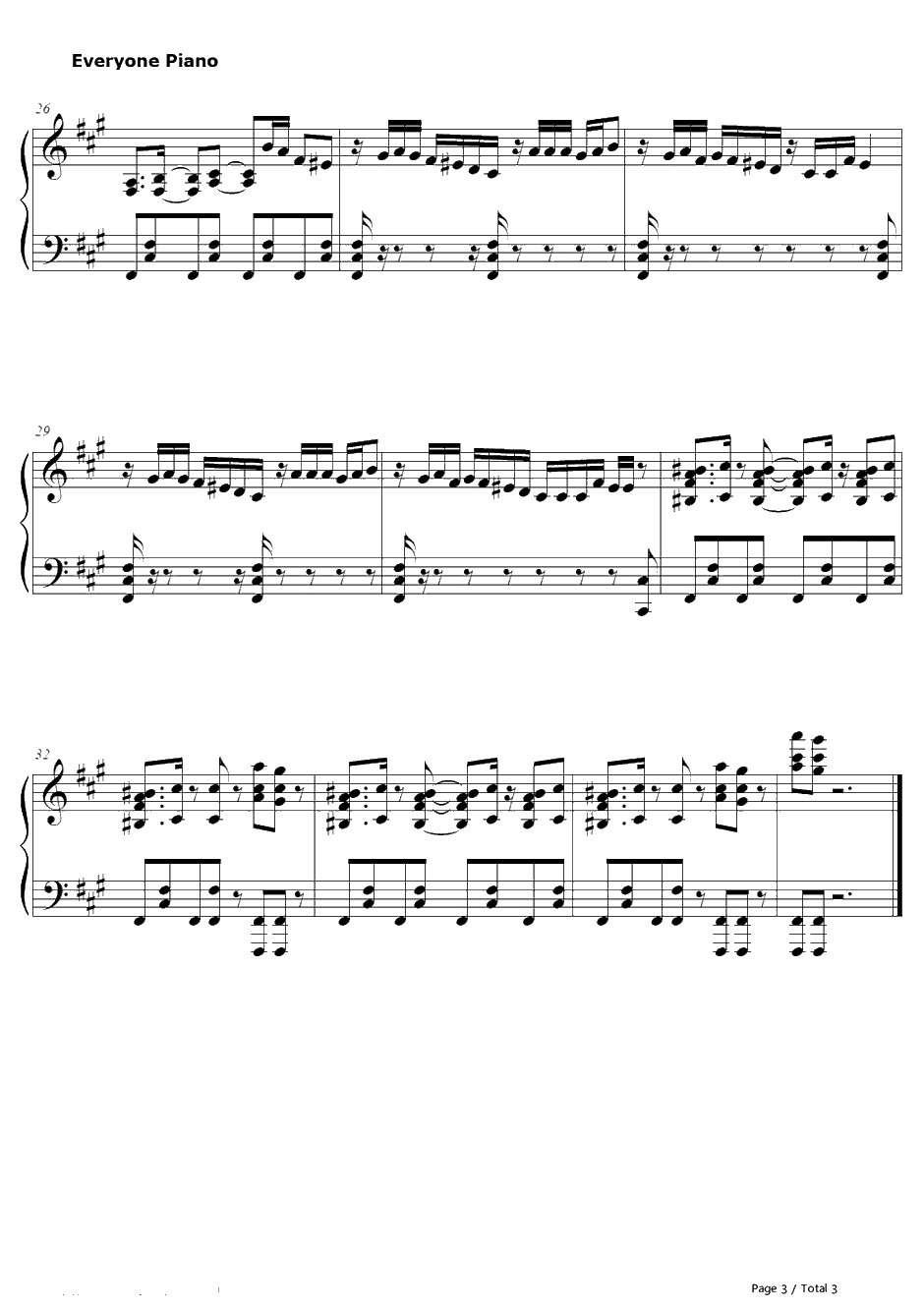 谁より好きなのに钢琴谱-くすまさんしまい-PUPAED3