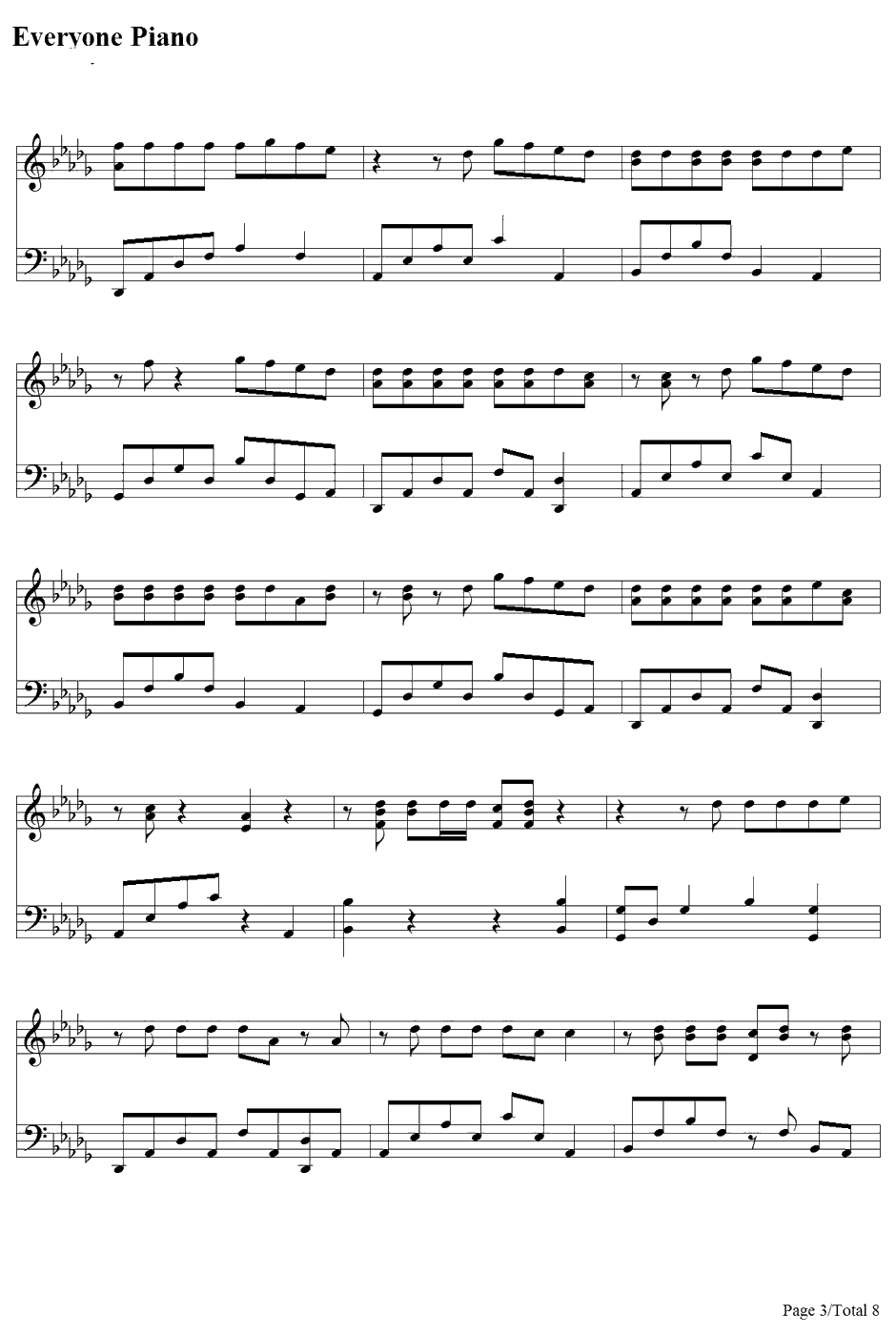 Eenie Meenie钢琴谱-JustinBieber&SeanKingston3